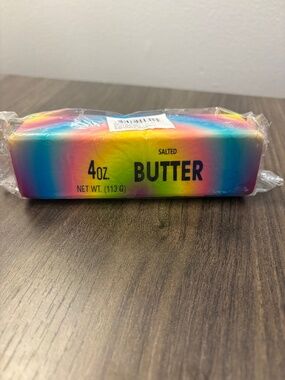 VIRAL HTF NEW Squishy Tie Dye Butter Stick - Rainbow Gradient Packaging